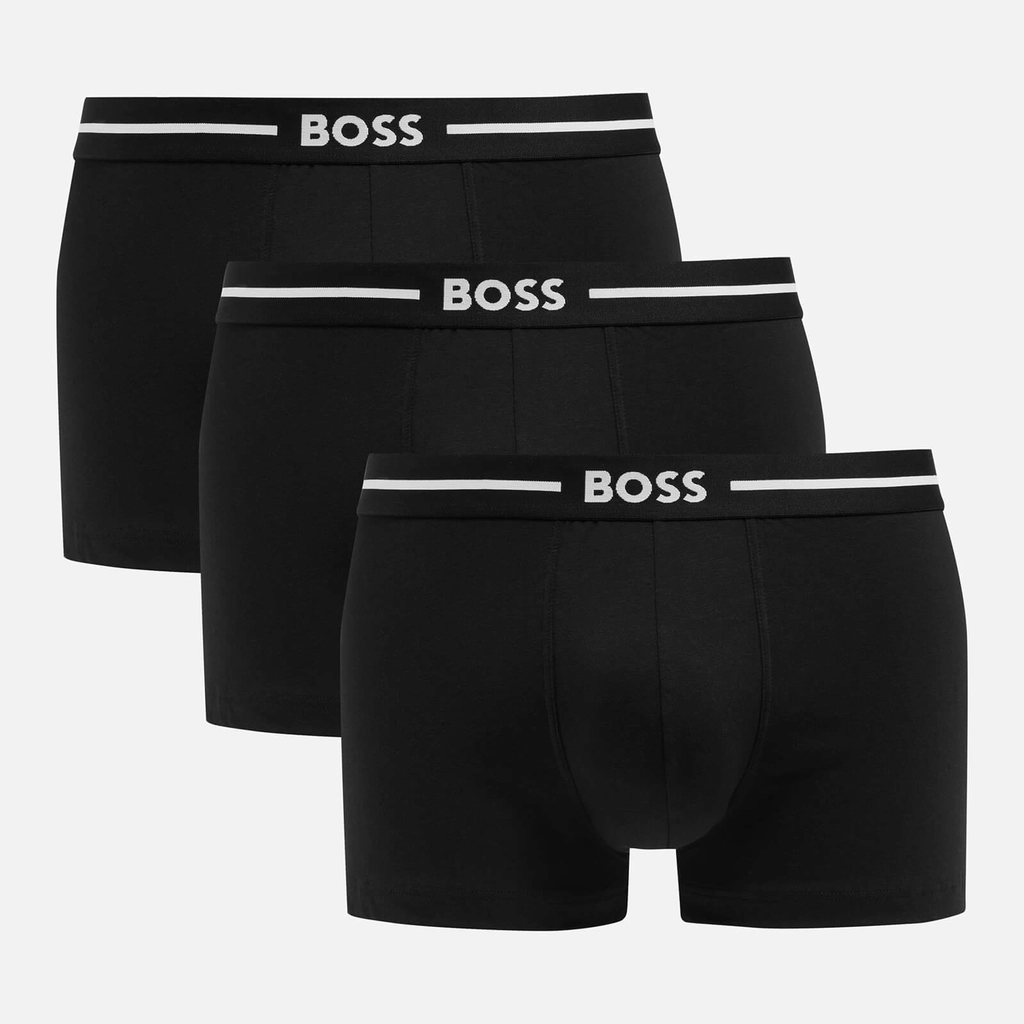 Boss Bodywear Three-Pack Bold Stretch-Cotton Boxer Trunks - S